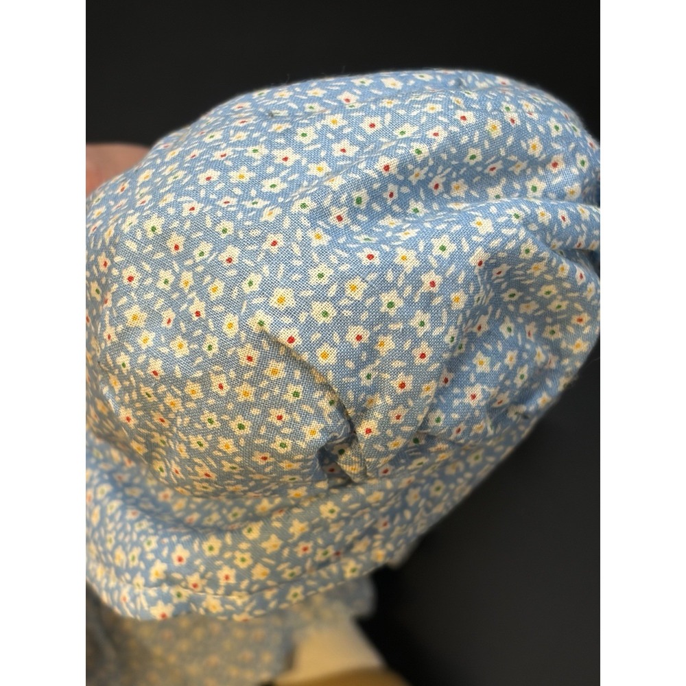 Vintage 1974 Holly Hobbie Rag Doll Knickerbocker Patchwork Dress Blue Bonnet 17" - Picture 11 of 15